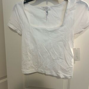 Altar'd State White Crop Top with Square Neck